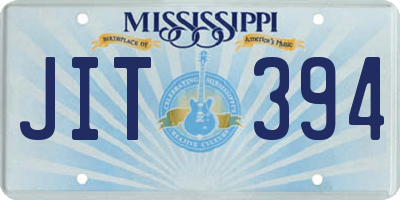 MS license plate JIT394