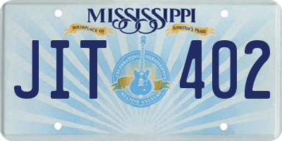 MS license plate JIT402