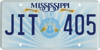 MS license plate JIT405