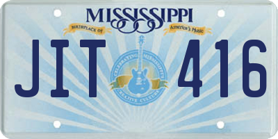 MS license plate JIT416