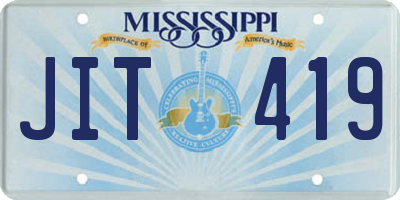 MS license plate JIT419