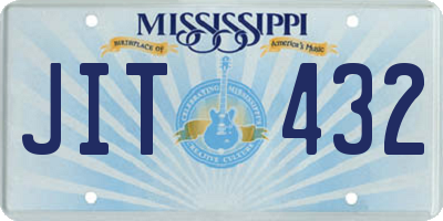 MS license plate JIT432