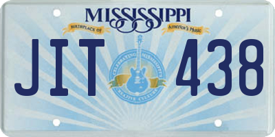 MS license plate JIT438