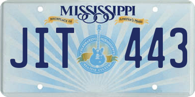 MS license plate JIT443