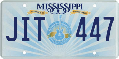 MS license plate JIT447