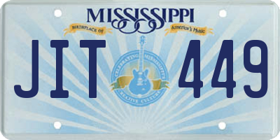 MS license plate JIT449