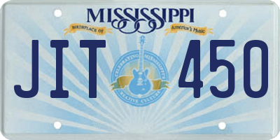 MS license plate JIT450
