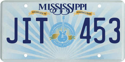 MS license plate JIT453