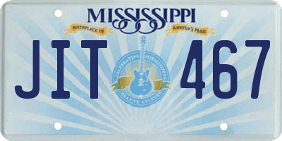 MS license plate JIT467