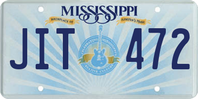MS license plate JIT472
