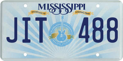 MS license plate JIT488