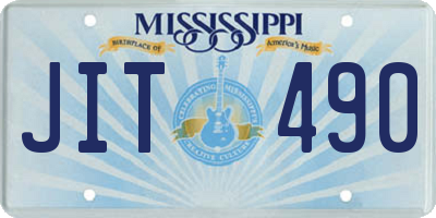 MS license plate JIT490