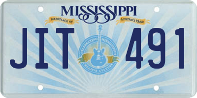 MS license plate JIT491