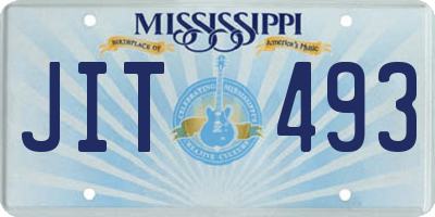 MS license plate JIT493