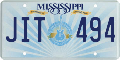 MS license plate JIT494