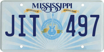 MS license plate JIT497