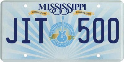 MS license plate JIT500
