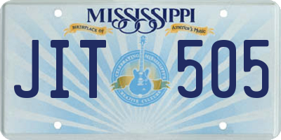 MS license plate JIT505