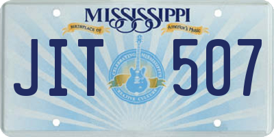 MS license plate JIT507