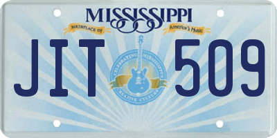 MS license plate JIT509