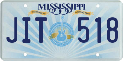 MS license plate JIT518