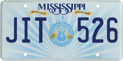 MS license plate JIT526