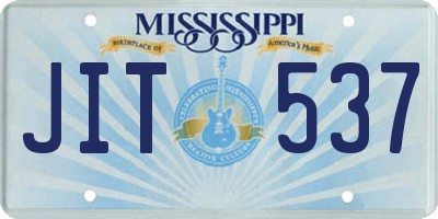 MS license plate JIT537