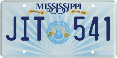 MS license plate JIT541