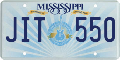 MS license plate JIT550