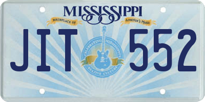 MS license plate JIT552