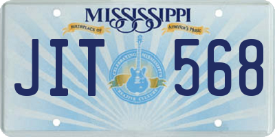 MS license plate JIT568
