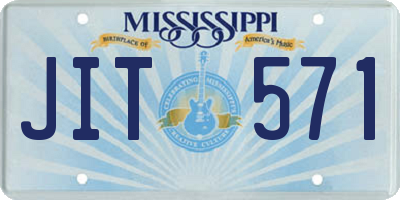 MS license plate JIT571