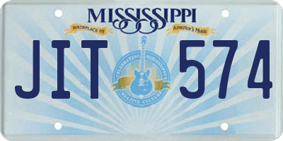 MS license plate JIT574