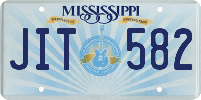 MS license plate JIT582