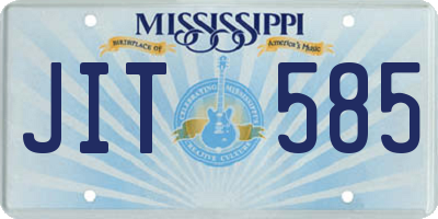 MS license plate JIT585