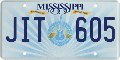 MS license plate JIT605