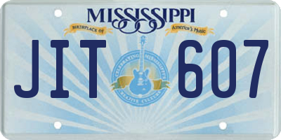 MS license plate JIT607