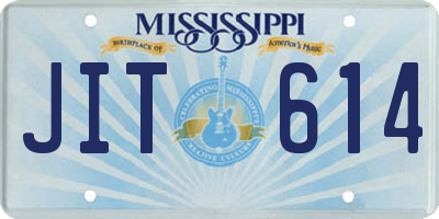 MS license plate JIT614