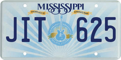 MS license plate JIT625