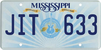 MS license plate JIT633