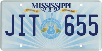 MS license plate JIT655