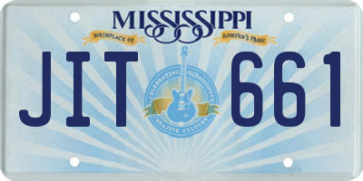 MS license plate JIT661