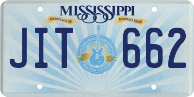 MS license plate JIT662