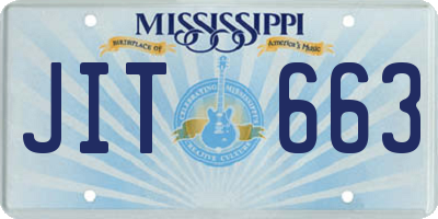 MS license plate JIT663