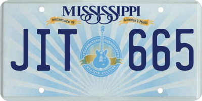 MS license plate JIT665
