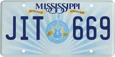 MS license plate JIT669