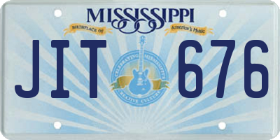 MS license plate JIT676