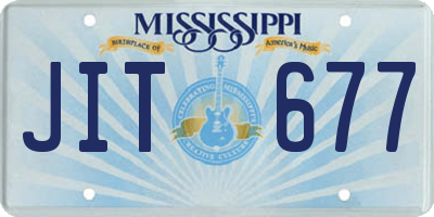 MS license plate JIT677