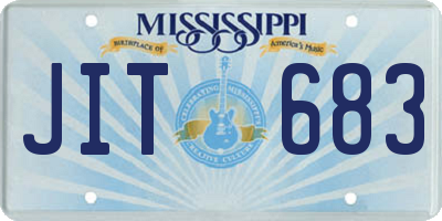 MS license plate JIT683