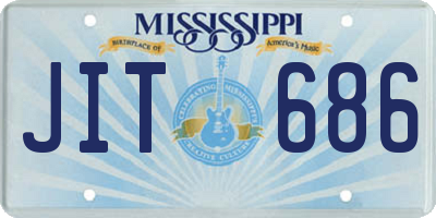 MS license plate JIT686